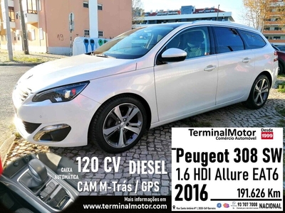 Peugeot 308 1.6 BlueHDi Allure J17 EAT6 com 191 626 km por 13 500 € Terminal Motor | Setúbal