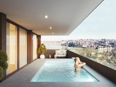 Apartamento T2 com varanda inserido mais recente condomínio a surgir nas encostas do Douro