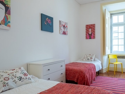 Quarto de solteiro para alugar, apartamento de 3 quartos, Santa Maria Maior