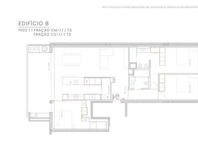 Apartamento T3 em Braga de 145,00 m2