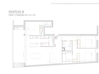 Apartamento T3 em Braga de 156,00 m2