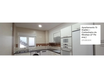 Apartamento T3 Duplex para venda em Castanheira do Ribatejo