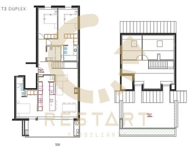 Apartamento T3 Duplex, no condomínio Rialto, com varanda, piscina, Box