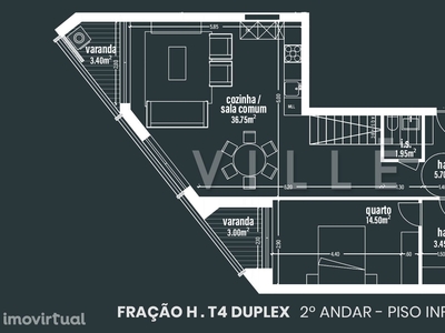 Apartamento T4 duplex em construção