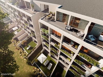 Apartamento T2 com varanda e terraços em novo empreendimento no cen...