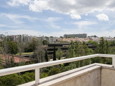 Penthouse T4 com terraços com vista para os jardins da Gulbenkian