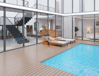 Loft com 4 quartos e piscina