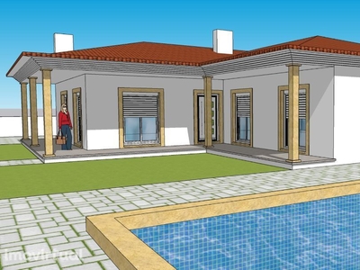 Moradia térrea V4 com piscina, jardim e garagem - Pataias, Alcobaça