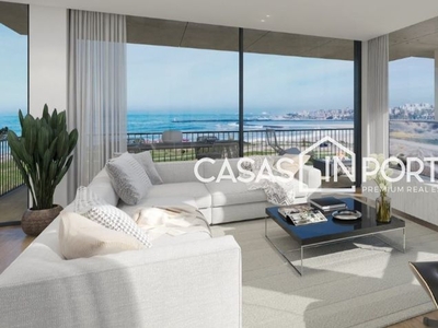 Apartamento de luxo novo T3 com Terraço. Vistas deslumbrantes mar e rio. Gaia. Canidelo.