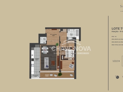 Apartamento T1 Novo Último Piso c/ Vistas Rio na Afurada