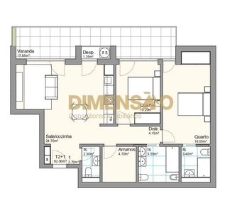 Apartamento T2+1 novo para venda em Fânzeres DCI106I (DCI106I)