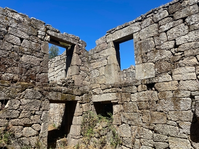 Propriedade em Vouzela, situada numa quinta de três hectares, inclui uma habitação de 300m² para reabilitação, além de áreas arborizadas de carvalhos e terreno destinado a atividades agrícolas.