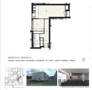 Apartamento T0 Novo 3º Piso c/varanda e lugar de garagem - Leça do Balio