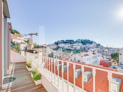Apartamento T2 na Graça em condomínio de luxo com piscina, jardim, ginásio e garagem | 2 terraços | Lisboa
