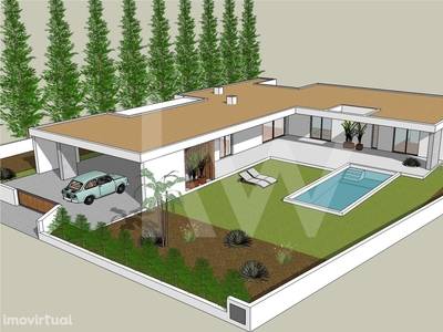 Moradia T3 com piscina de arquitectura contemporânea em fase de constr