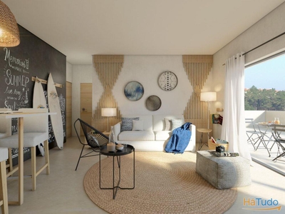 Apartamento T2 para venda em Condomínio Fechado com Piscina, na Nazaré
