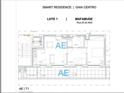 Apartamento T1+Office. Novo. Próximo El Corte Inglês em Mafamude, Vila Nova de Gaia