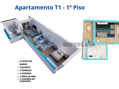 Apartamento T1 à venda na Rua Vasco da Gama