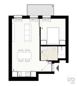 Apartamento T1 em Porto de 47,00 m2