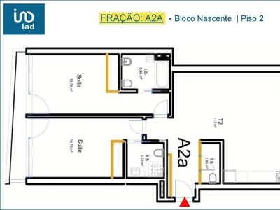 Apartamento T2 em Aveiro de 92,00 m2